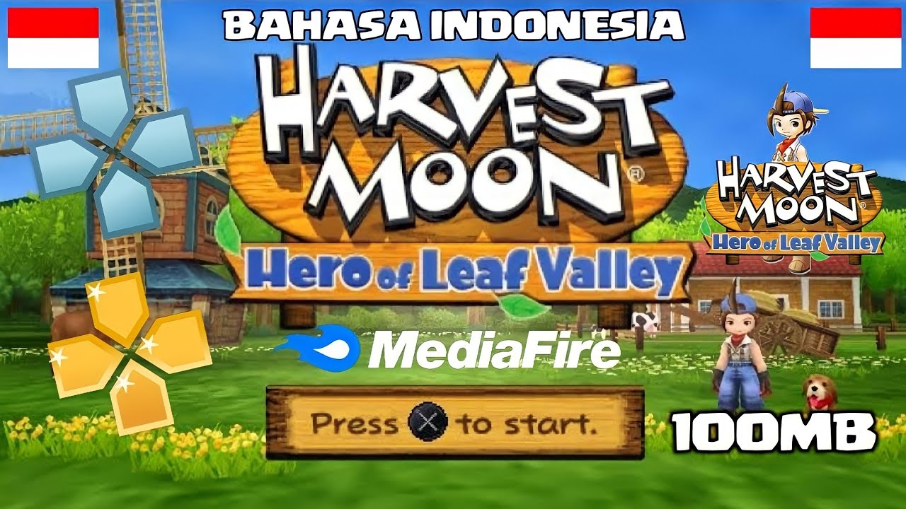 harvest moon hero of leaf valley bahasa indonesia
